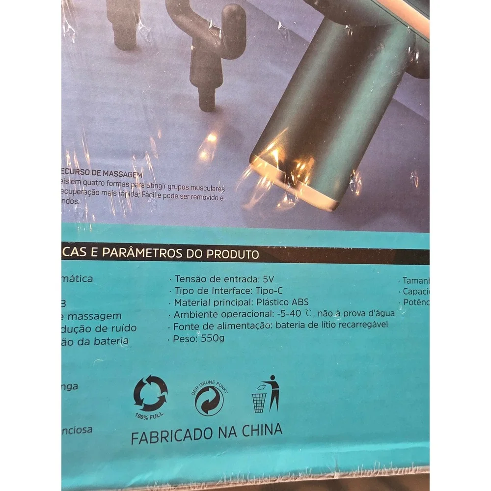 Pistola De Massagem Instrument‎ LU-4933 Percussion Massage Gun 99 Speeds USB-C
